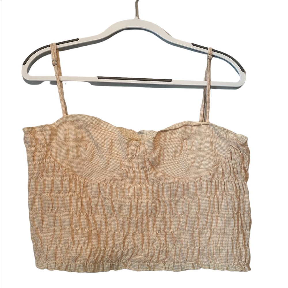 Zara Cream Crop Halter Top